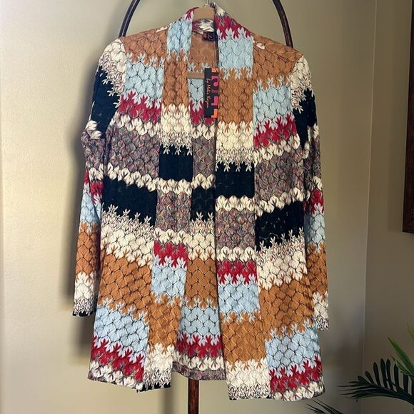 NWT Multicolor Cardigan Wrap - Picture 3 of 7